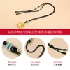 Cordón Sencillo para Collar Adecuado para Usar Joyería Dorada, Cordón para Colgante DIY, Correa de Cuello Trenzada Semi-Terminada, Ajustable