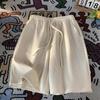Pantalones cortos caqui Waffe para hombre, de verano, finos, estilo americano, holgados, informales, deportivos, de marca de moda, de peso pesado, de cinco puntos