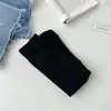 Meias estilo japonês de listras verticais largas em cor sólida com dedos divididos para mulheres, estilo básico, meias de dois dedos, meias de cano médio para sapatos de pé de porco com meias largas