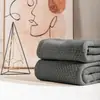Manta de Tricô Acrílico 50x60 Polegadas, Manta Quente Tecida Texturizada, Manta Decorativa de Sofá para Casa, Viagem, Presente, Uso em Todas as Estações