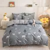 Nuevo conjunto de cuatro piezas estampado de algodón con aloe vera, amigable con la piel, para uso en casa, conjunto de cuatro piezas al por mayor, conjunto de cuatro piezas de algodón suave lavado