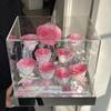 Rosa de Flor Preservada Caja de Regalo Acrílica Regalo del Día de San Valentín Chino para el Cumpleaños de la Novia Adornos Decorativos de Alta Gama