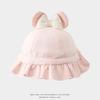 Chapéu de Bebê Estilo Primavera e Outono Chapéu de Pescador para Bebês Pequenos Chapéu de Princesa para Meninas Recém-Nascidas Chapéu de Balde com Laço para Outono e Inverno
