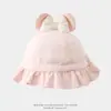 Novo Chapéu de Pescador Estilo Japonês para Bebê com Laço Super Fofo, Chapéu de Sol para Meninas para Uso Externo no Outono, Chapéu de Bebê para Exportação