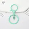 Chaveiro Colorido com Fecho de Lagosta em Liga Metálica Conjunto de Três Peças DIY Pendente para Bolsa Artesanal Acessórios Criativos Cor Macaron Simples