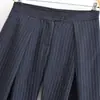 Pantalones de Pierna Ancha Rayados de Moda Casual Elegante Simple Otoño Nuevo Estilo Europeo y Americano Transfronterizo para Mujer