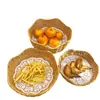 Cesta creativa de onda para snacks imitación ratán tejido cesta de frutas tejida plato tejido para snacks cesta de frutas cesta para frutos secos bandeja hecha a mano cesta para snacks