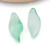 20 Piezas Mixtas de Cuentas Colgantes de Hoja de Vidrio Verde con Agujeros para Decoración de Pasadores DIY Accesorios Vintage