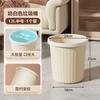 Cubo de basura de plástico grueso de gran capacidad para uso doméstico en sala de estar, cocina, baño y oficina, con diseño de anillo de presión