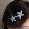 Pinza Lateral de Corazón para Niña Pinza para el Cabello de Estrella con Pedrería Super Brillante Estilo de Lujo Ligero Gama Alta Pinza para Flequillo Accesorios para el Cabello Completamente de Diamante Nuevo 2024