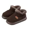 Pantuflas de invierno con tacón, estilo nuevo para hombre y mujer, de caña alta, forradas de felpa, con suela gruesa, antideslizantes, de peluche y aptas tanto para interior como para exterior