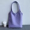 Bolsa de Lona de Cor Sólida, Bolsa de Lona Pintada à Mão, Bolsa de Ombro, Pode ser Impressa com Logotipo, Bolsa Branca para Empresa