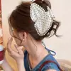2025 Nuevo Pinza de Agarre Triángulo de Cuadros de Alto Nivel para Mujer Elegante Pinza de Tiburón para Parte Trasera de la Cabeza Pinza de Pelo de Moda Versátil Adorno para el Cabello