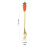 Cuchara tenedor de acero inoxidable, vajilla, juego de cuchara y tenedor de frutas de dibujos animados, cuchara para mezclar café, tenedor de frutas, cuchara de postre