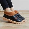 Pantuflas de algodón de invierno 2023 para hombre, talón de bolsa, impermeables, cálidas, de suela gruesa, forradas de vellón, para interior, de cuero, zapatos de algodón para el hogar, zapatos de felpa para mujer