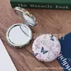 Espejo Redondo con Forma de Pan con Diseño de Mariposa con Purpurina, Venta Directa desde Fábrica de Comercio Exterior, Espejo de Doble Cara