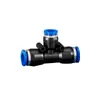 Componente Neumático Clavija Conector Rápido Tipo T Tres Vías Diámetro Variable Clavija Azul 6/10/12/14/16-4/6/8/10