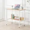 Mesa de Ordenador Simple Escritorio de Escritura Simple Moderno Mesa de Estudio para Ordenador Hogar 80cm Escritorio de Trabajo Simple con Ruedas