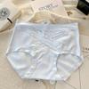 Calcinha Cruzada Controle de Barriga Micro 10A Cós Médio Algodão Puro Sem Costura Confortável Roupa Íntima Feminina Roupa Íntima Feminina