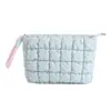 Bolsa de Cosméticos Plegada de Color Sólido Cloud Fresh 2024 Costura Portátil Casual La Más Fácil de Combinar Bolso de Mano para Mujer