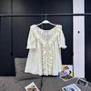 [em estoque] MINISMAL Romântico Tindar Auricularia Flor Algodão Boneca Top 2024 Verão Design Sense Pequeno