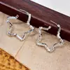 Pendientes de Estrella con Cuentas de Plata Quebrada de Diseño de Nicho para Mujer Aguja de Plata 925 Lujo Accesible Joyería de Oreja de Gama Alta Elegante