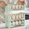 Caja de Almacenamiento de Huevos para Puerta Lateral de Refrigerador, Caja de Huevos Grande de Tres Niveles para el Hogar, Gadget Creativo de Almacenamiento de Cocina Multicapa