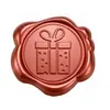 Adesivo de lacre de cera bordô cintilante Série de Natal convite de envelope decoração de garrafa de vinho adesivo de vedação