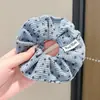 Cuerda para el pelo de encaje caliente de primavera y verano, Anillo para el pelo dulce y fresco para cabello grueso, Accesorio para el pelo de flor de moño de estilo coreano de alta gama