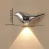 Adorno de Lámpara de Pared con Forma de Pájaro de Venta Caliente Transfronteriza, Recargable, Sensor de Movimiento, No Requiere Cableado, Luz Nocturna LED Regulable de Emergencia