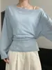 ¡7 Colores! Blusa de Moda con Tirantes para Mujer de Celebridad de Internet, Ropa Delgada de Manga Larga Holgada para Protección Solar, Top Sexy Versátil