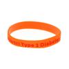 Alerta Médico Diabetes Tipo 1 Pulseira de Silicone Aviso Médico Pulseira Esportiva Masculina e Feminina