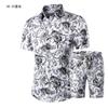 Verano 2019 nuevo moda de comercio exterior 3D estampado hombres casual manga corta traje de camisa eBay talla grande camisa hombres