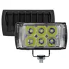 Reflector Luminoso de Tres Caras de 6 Perlas para Faro de Motocicleta Foco de Alta Luminosidad Multimodo Blanco Amarillo Azul Rojo Intermitente