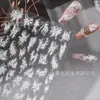 Novos Adesivos de Unhas Flor de Gelo Cool da Cyansea Adesivos de Flores Elegantes em Relevo Adesivos de Unhas com Padrão Pequeno