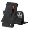 Adecuado para Exportación Iphone17 Retro Clásico Fuerte Succión Magnética Samsung S25U Cartera Tarjeta Flip Funda de Cuero Funda para Teléfono Móvil