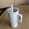 Taza de Coche Sublimada Transfronteriza de 20 oz Acero Inoxidable 304 Termo Infantil con Popote al Vacío y Asa Taza de Hielo