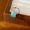 Anillo abierto de gota de agua de circón transfronterizo, versátil y elegante para ir al trabajo, anillo exquisito y único para el dedo índice, lujo ligero con un toque de alta gama