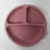 Prato de Silicone para Jantar de Bebê Mais Vendido Transfronteiriço Quatro Utensílios de Mesa Compartimento com Ventosa Reforçada Tigela Infantil Tigela para Complemento Alimentar de Bebê