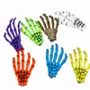 Pinza para el pelo de mano de esqueleto de Halloween Garra de fantasma Accesorios de decoración Accesorios para el pelo de esqueleto en blanco y negro Suministros divertidos para disfraces de fiesta