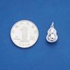 Nuevo Colgante de Calabaza Estéreo de Hielo Picado de Lujo Accesible de Plata de Ley S925 de Doble Cara DIY Pulsera Collar Accesorios de Plata