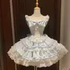 Café Maullido Dulce Corazón Nublado Lolita Original Lindo Nuevo Vestido Lolita Vestido Pequeño Pastel Súper Adorable