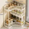 Estante de Almacenamiento para Esquina de Encimera de Cocina, Trípode de Esquina con Forma de Arco para Escritorio del Hogar, Estante de Almacenamiento para Botellas de Especias