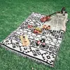Manta de Línea Personalizada, Manta de Camping, Alfombra, Manta de Picnic, Manta de Sofá, Manta Multifuncional Estilo Étnico Bohemio
