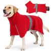 Ropa de algodón acolchada de invierno para perro nueva transfronteriza, capa cálida a prueba de frío, cuello alto, ropa de algodón acolchada, capa engrosada con forro polar, perros medianos y grandes
