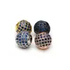 Cuentas esféricas de circón con microincrustaciones, accesorios para pulseras de cuentas DIY, accesorios de pulsera de alta calidad