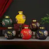 Botella Cerámica Vacía Sellada Jingdezhen 1.0kg Frasco Esférico Redondo Botella de Vino Tarro de Vino Casero Tarro de Vino para Licores