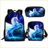Amazon Hot Patrón Caballo de Pradera Juego de Tres Piezas Mochila Escolar Estuche de Lápices Bolso de Mensajero Mochila Casual con Estampado 3D