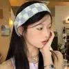 Diadema Dulce Tejida a Mano con Cuadros Vintage para Mujer, Bufanda para la Cabeza Estilo Artístico al Aire Libre de Primavera y Otoño, Gorro Tejido, Diadema