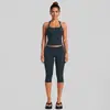 Conjunto de roupa fitness feminina transfronteiriço com lindo top esportivo de costas com amarração no pescoço, conjunto de shorts de secagem rápida para corrida ao ar livre, ciclismo e yoga